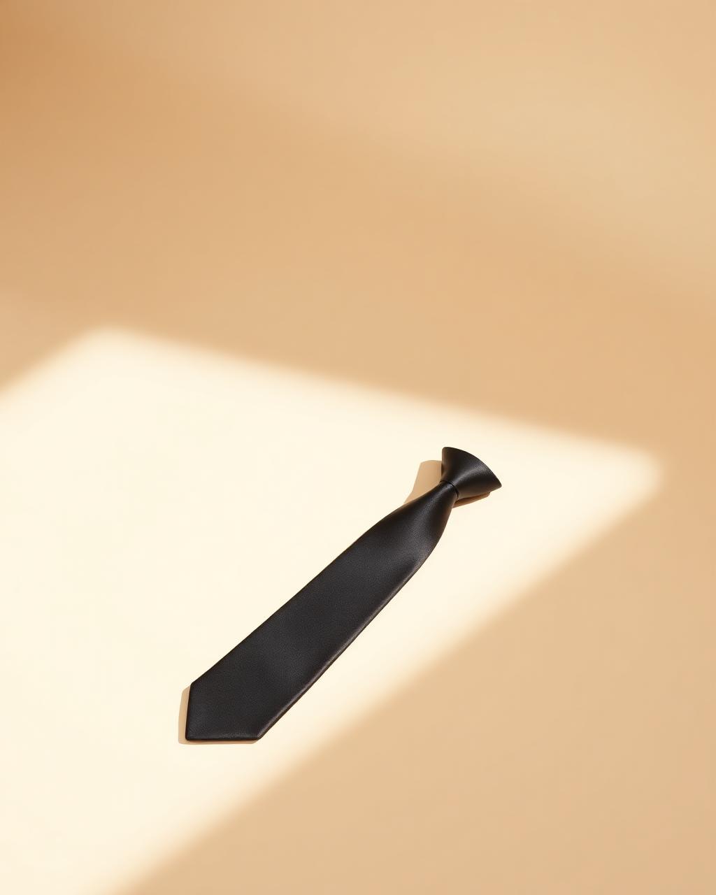 The UNSTRCT Tie in Black, laid flat