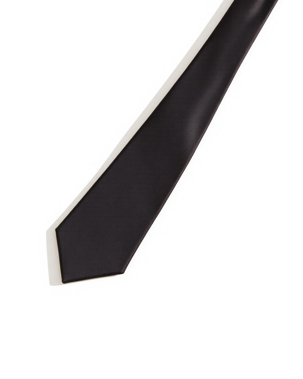 The UNSTRCT Tie in Charcoal, laid flat