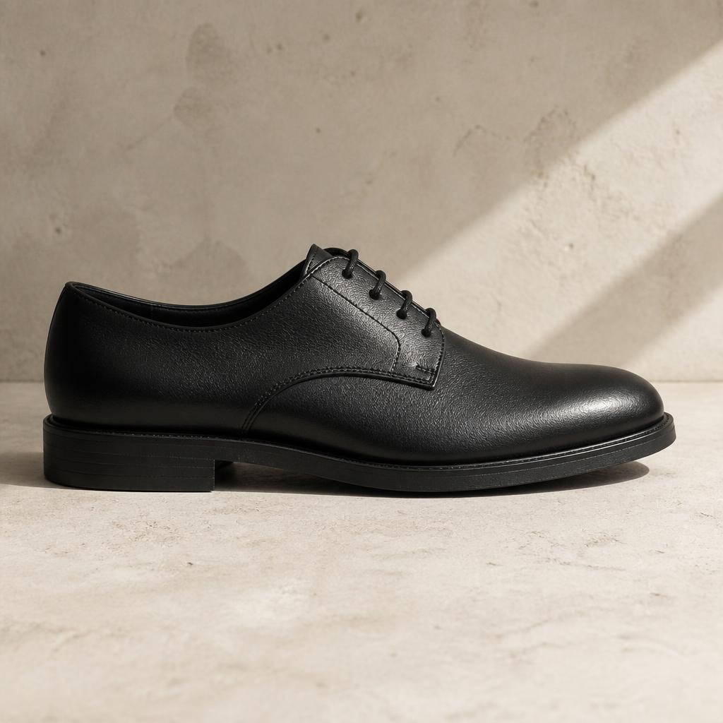 UNSTRCT derby in black, side profile