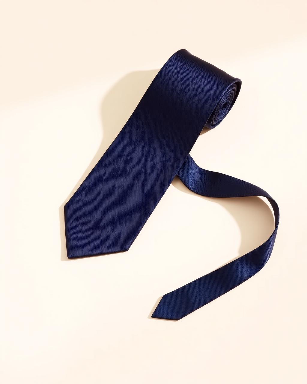 The UNSTRCT Tie in Navy, laid flat